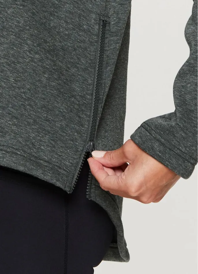Women Ashland Fleece Zip Sweatshirt Dark Green RBX Active Sweatshirts