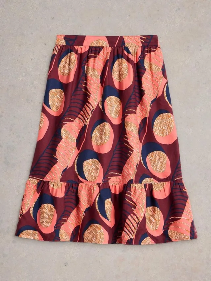 Women Ava Midi Reversible Skirt Plum Multi White Stuff Skirts