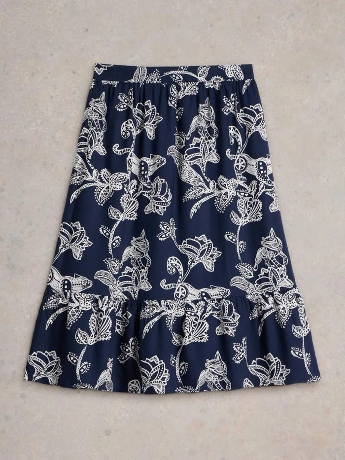 Women Ava Midi Reversible Skirt Plum Multi White Stuff Skirts