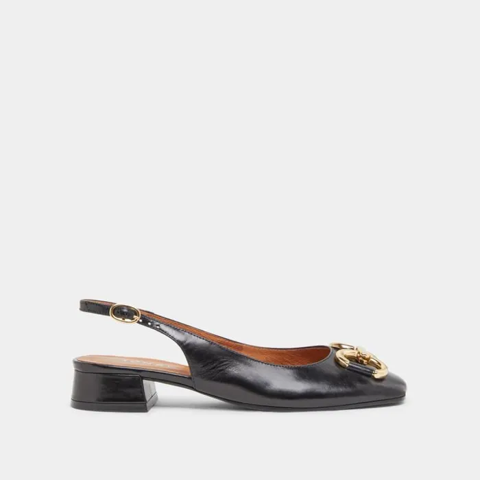 Women Ballerinas With Flat Heels Black JONAK Slingbacks