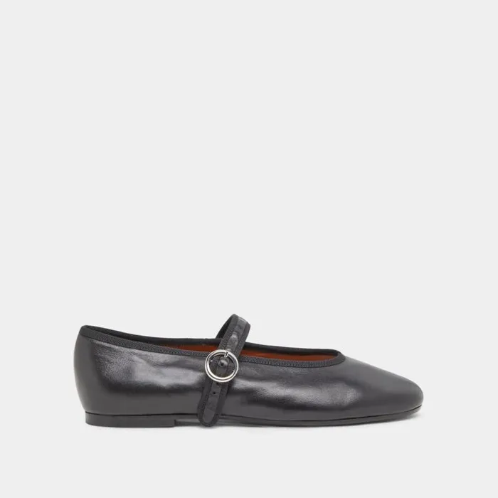 Women Ballet Flats With Straps And Adjustable Buckles Black JONAK Ballet Flats