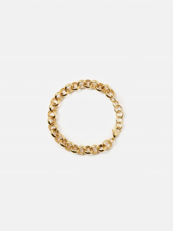 Women Belcher Chain Bracelet Gold Jigsaw Jewellery