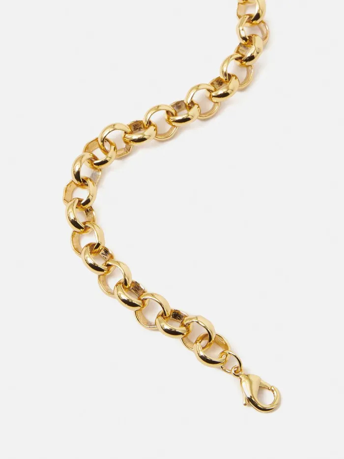 Women Belcher Chain Bracelet Gold Jigsaw Jewellery