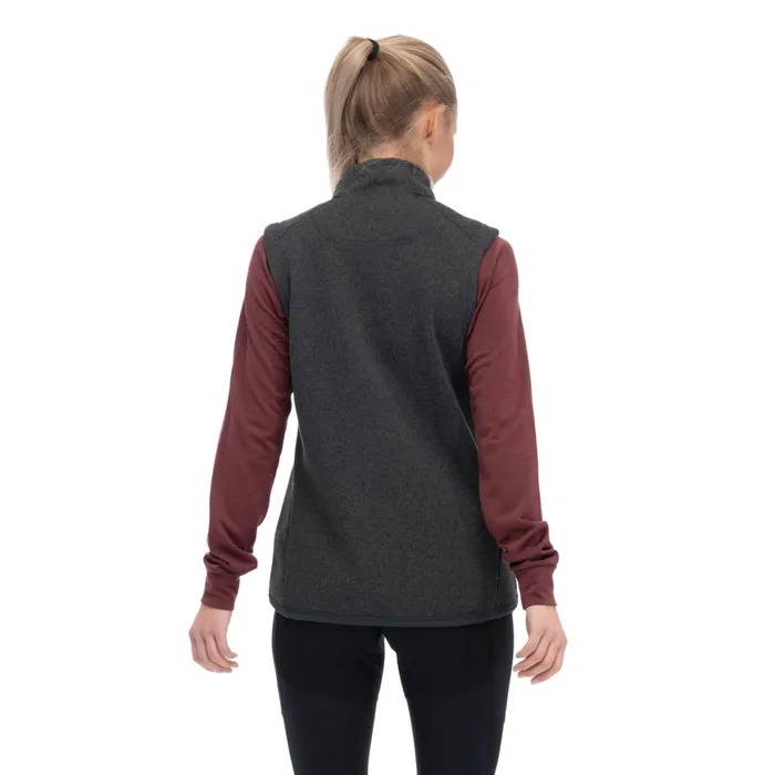 Women Bergans Of Norway Fleece Kamphaug Knitted Vest Dark Shadow Grey