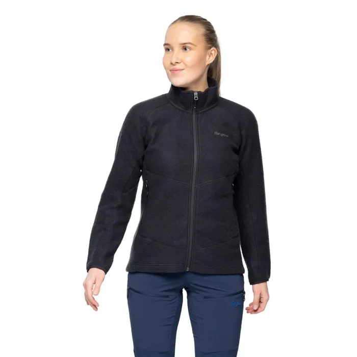 Women Bergans Of Norway Fleece Rabot Merino Fleece Midlayer Jacket Dark Shadow Grey