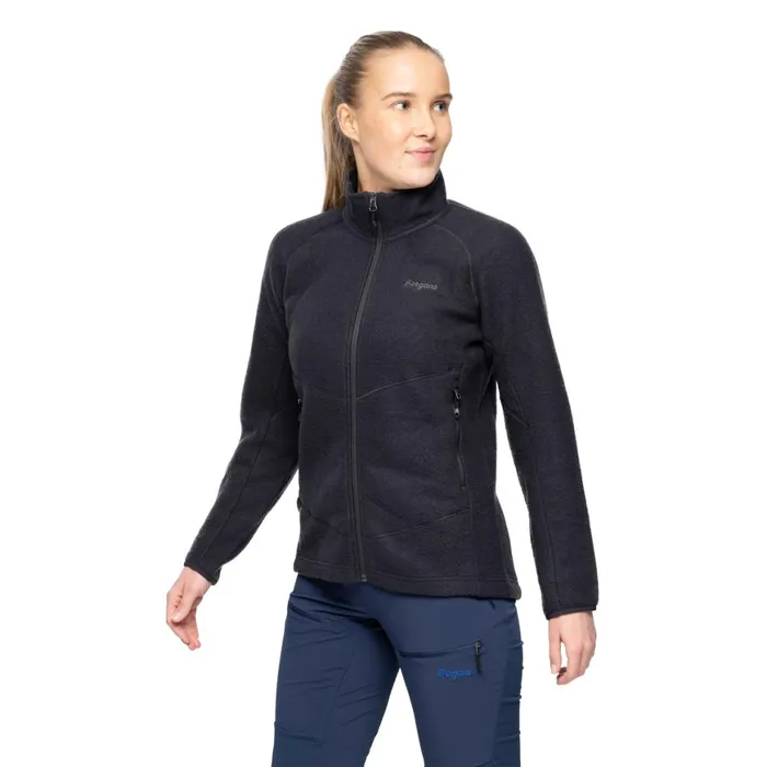 Women Bergans Of Norway Fleece Rabot Merino Fleece Midlayer Jacket Dark Shadow Grey