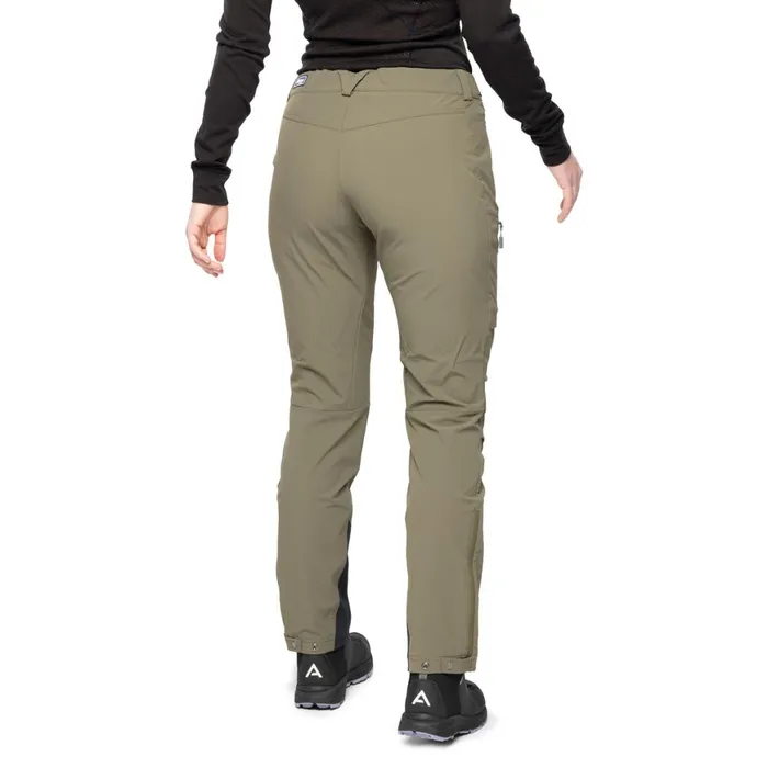 Women Bergans Of Norway Hiking Pants Breheimen Softshell W Pants Dark Green Mud
