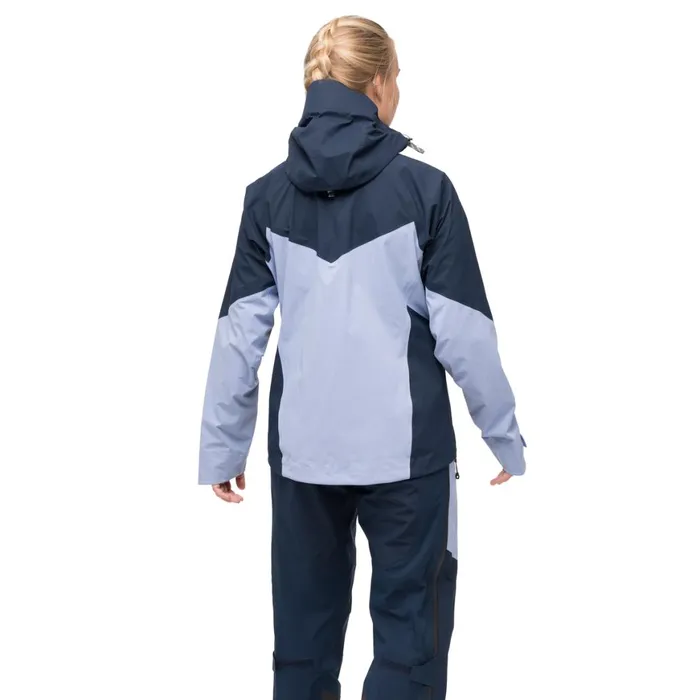 Women Bergans Of Norway Shell Jackets Tind 3l Shell Jacket Blueberry Milk Navy Blue