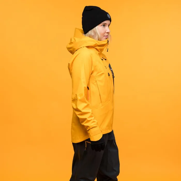 Women Bergans Of Norway Shell Jackets Y Mountainline Breathe 3l Shell Jacket Mango Yellow