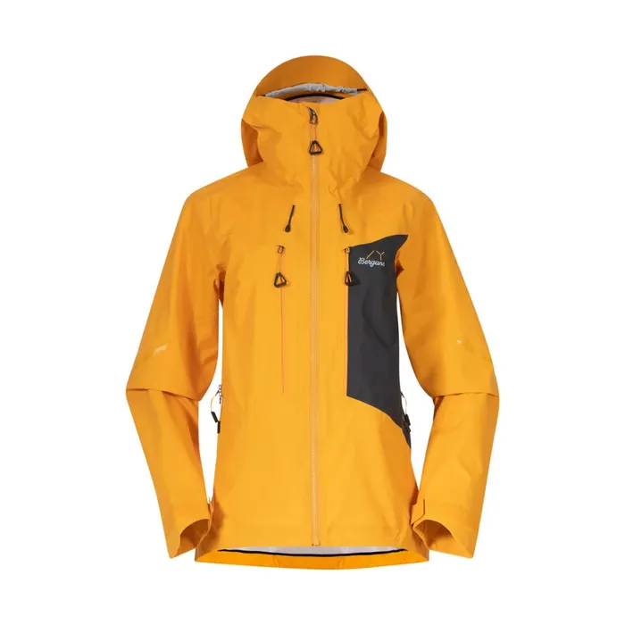 Women Bergans Of Norway Shell Jackets Y Mountainline Breathe 3l Shell Jacket Mango Yellow