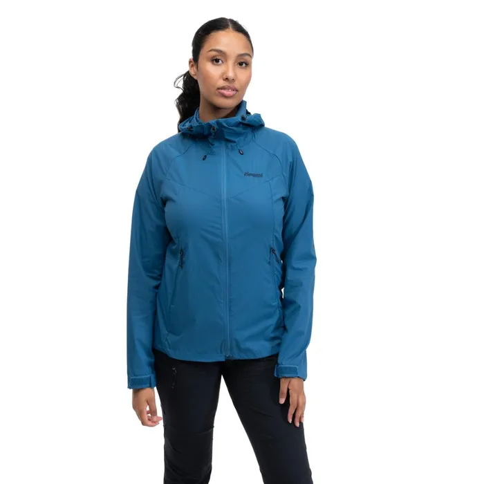 Women Bergans Of Norway Softshell Jackets Skar Light Windbreaker Jacket North Sea Blue