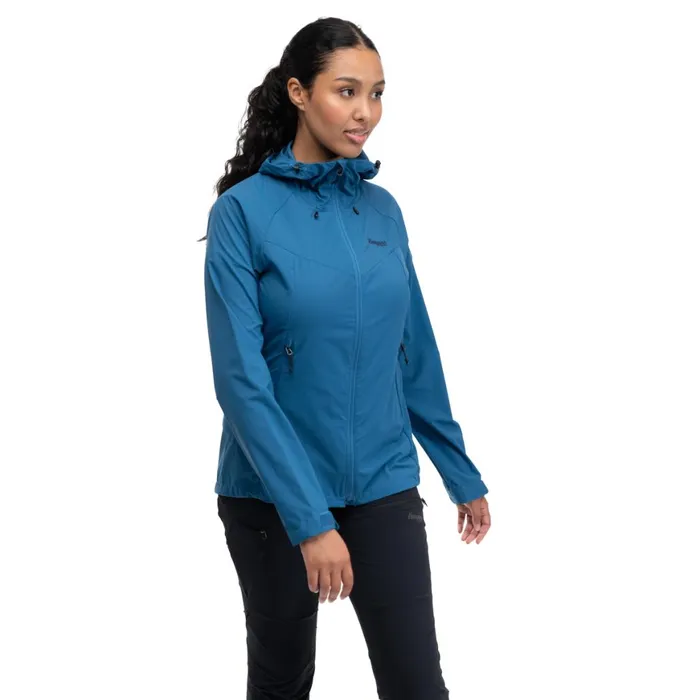 Women Bergans Of Norway Softshell Jackets Skar Light Windbreaker Jacket North Sea Blue
