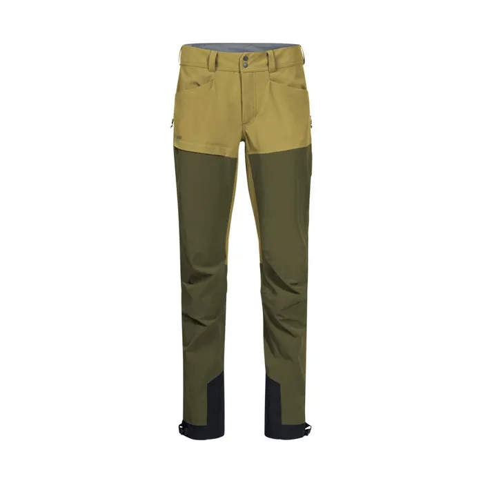 Women Bergans Of Norway Softshell Pants Bekkely Hybrid W Pants Olive Green Dark Olive Green