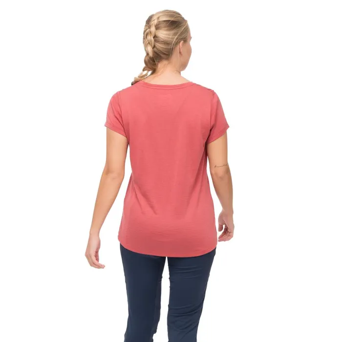 Women Bergans Of Norway TShirts Vaagaa Adventure Merino Tee Rusty Dust
