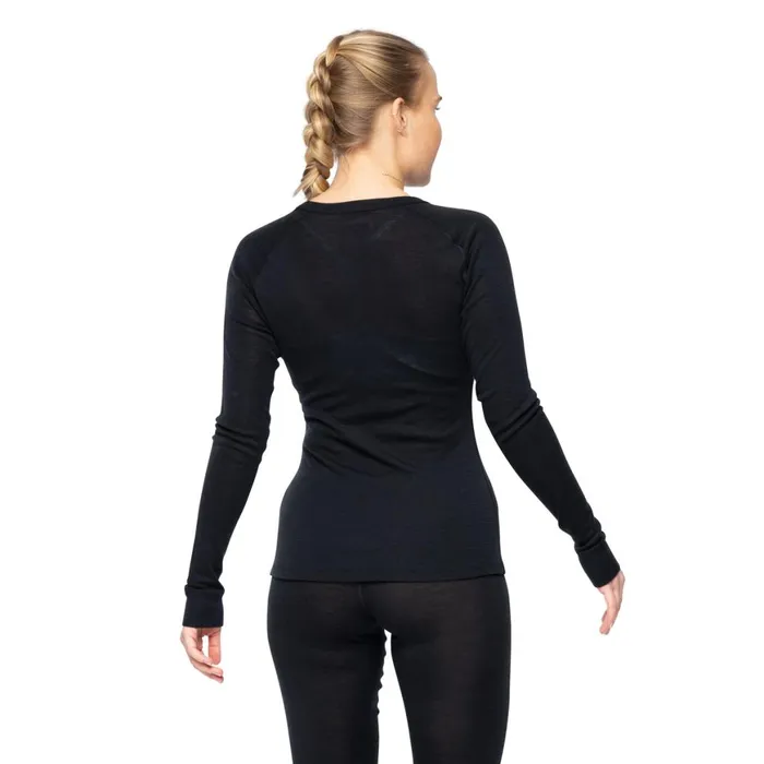 Women Bergans Of Norway Wool Longsleeved Shirts InnerDual Merino Long Sleeve Black
