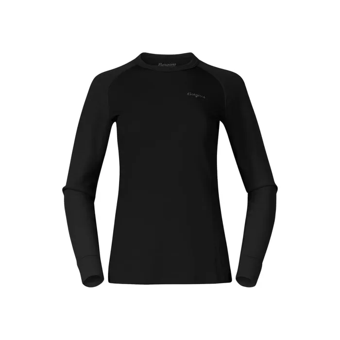 Women Bergans Of Norway Wool Longsleeved Shirts InnerDual Merino Long Sleeve Black