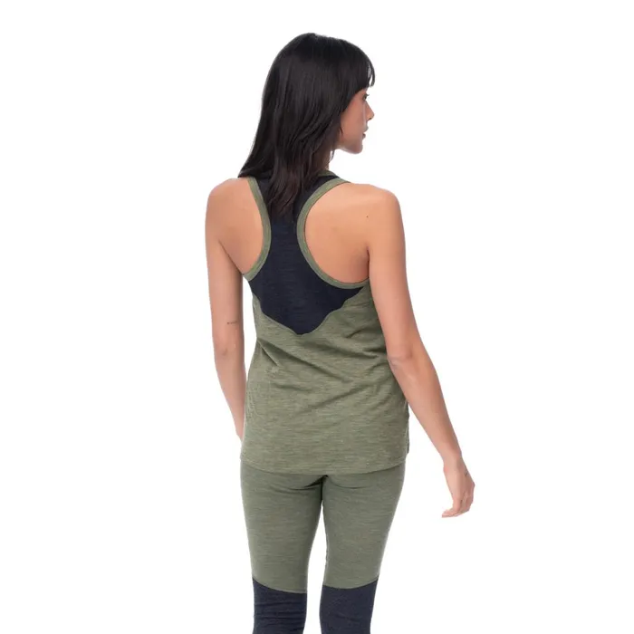 Women Bergans Of Norway Wool TShirts And Tops InnerLight W Singlet Olive Green
