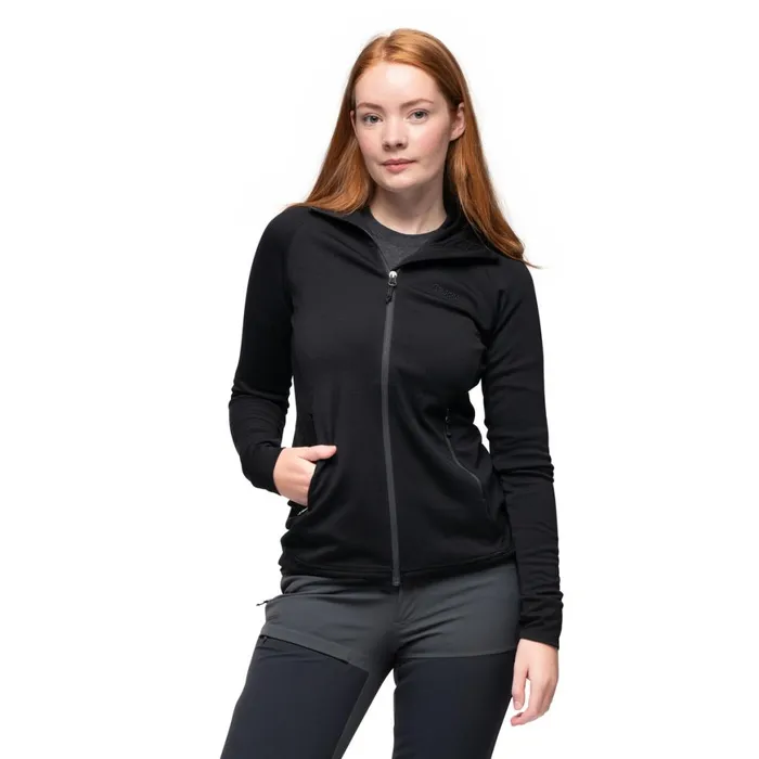 Women Bergans Of Norway Wool Ulstein Wool Hood W Jacket Black