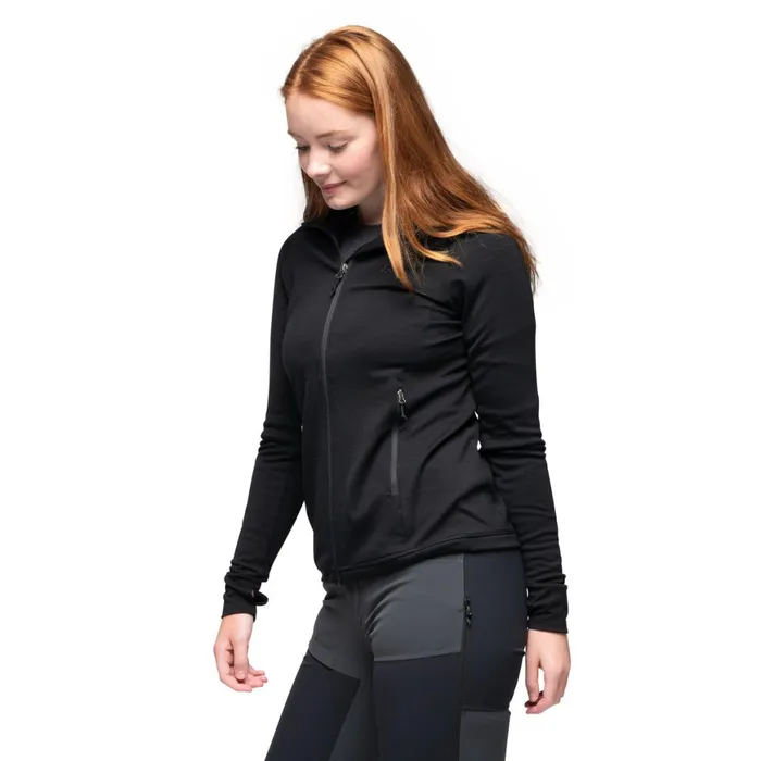 Women Bergans Of Norway Wool Ulstein Wool Hood W Jacket Black