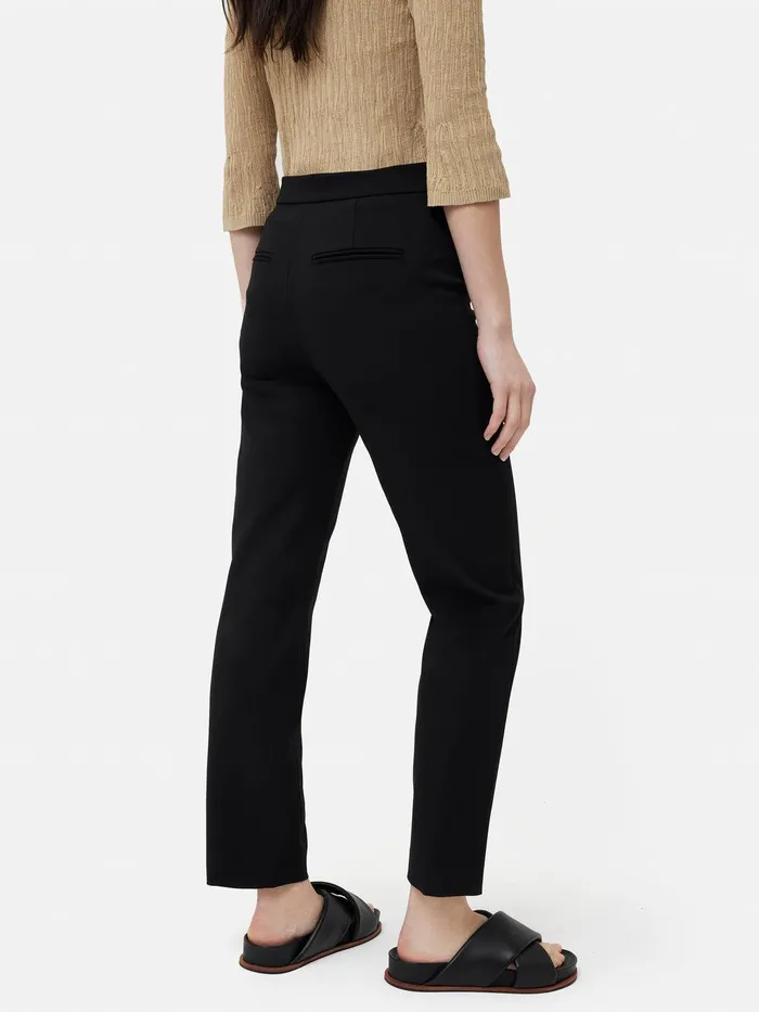Women Bi Stretch Cigarette Trouser Black Jigsaw Trousers
