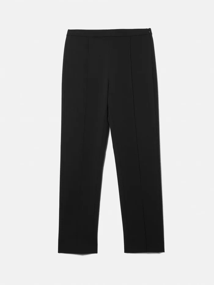 Women Bi Stretch Cigarette Trouser Black Jigsaw Trousers