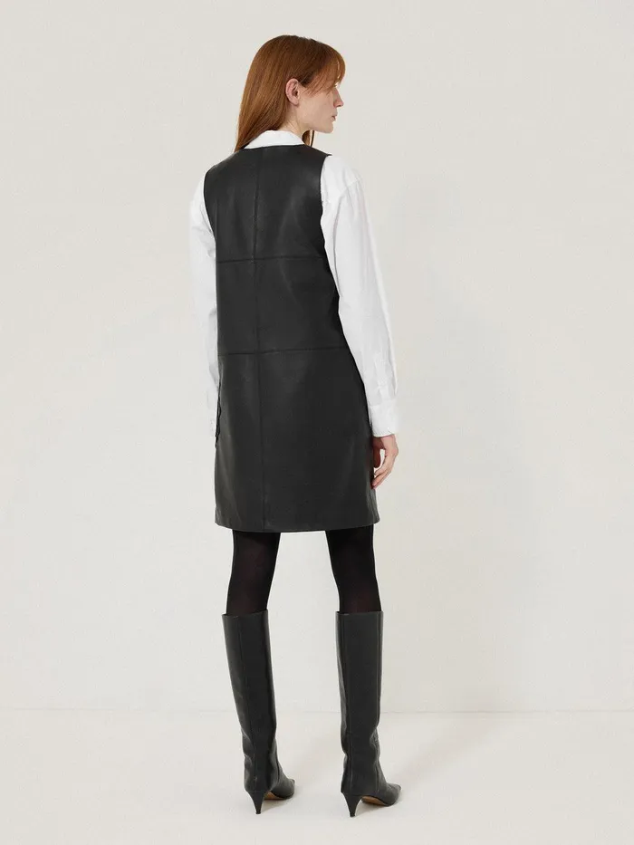 Women Bleeker Leather Applique Dress Black Jigsaw Dresses and Jumpsuits
