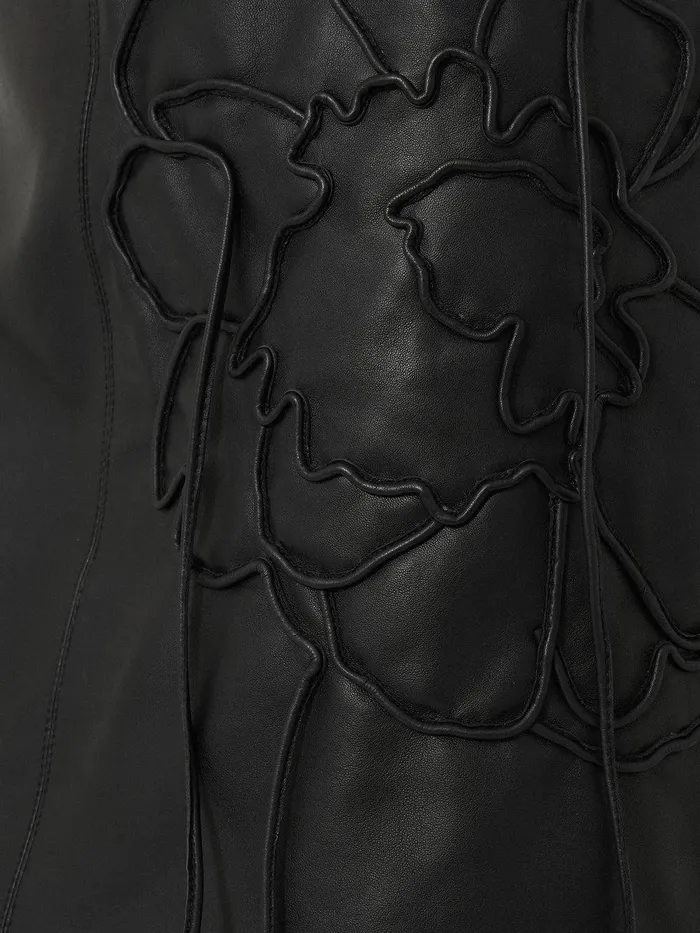 Women Bleeker Leather Applique Dress Black Jigsaw Dresses and Jumpsuits