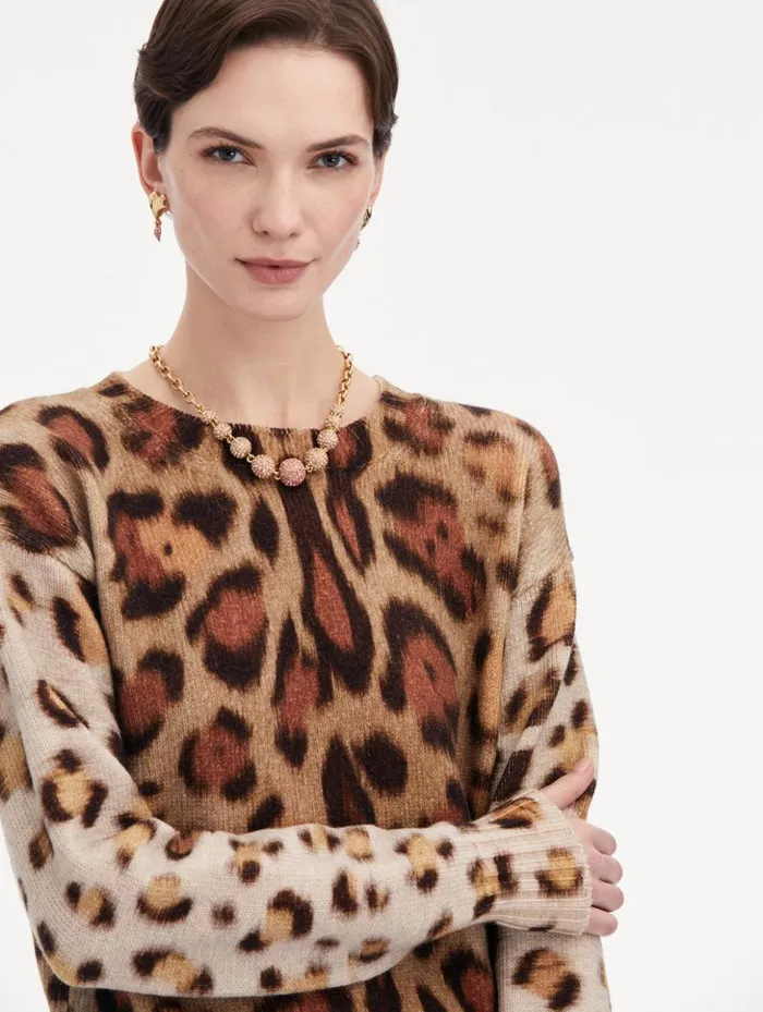 Women Blouses and Knits Oscar De La Renta Jaguar Ombr Pullover Beige Multi Women Blouses and Knits Oscar De La Renta Jaguar Ombr Pullover Beige Multi