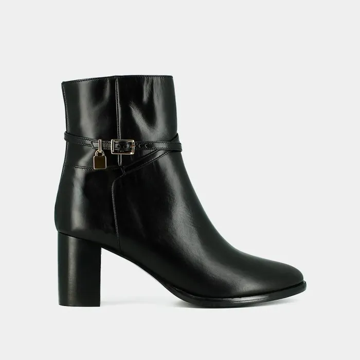 Women Boots Talons Haut Et Charms Dors Black JONAK Ankle Boots Lowboots