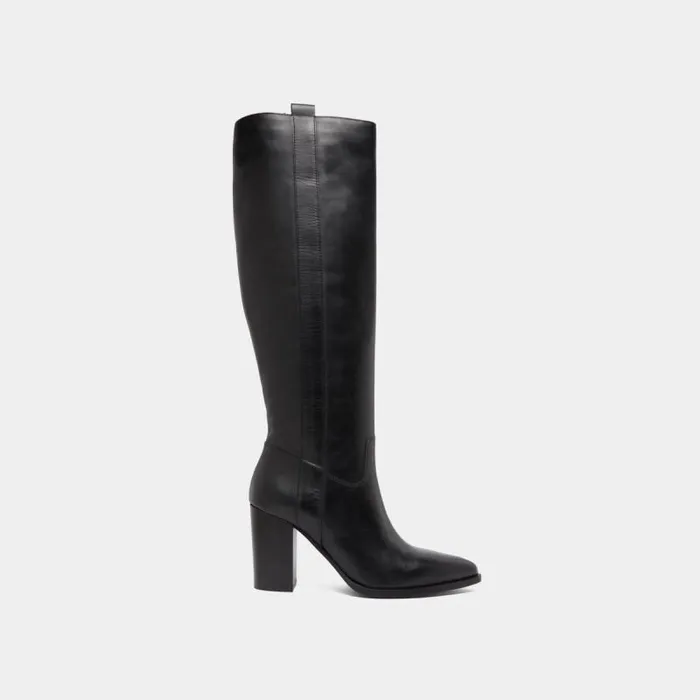 Women Boots With High Heels And Pointed Toes Black JONAK Boots Thighhigh Boots