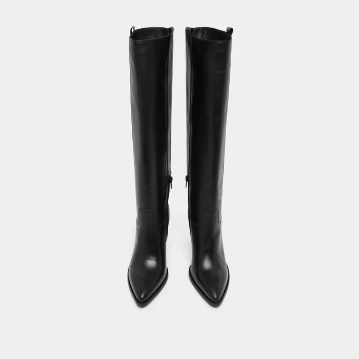 Women Boots With High Heels And Pointed Toes Black JONAK Boots Thighhigh Boots