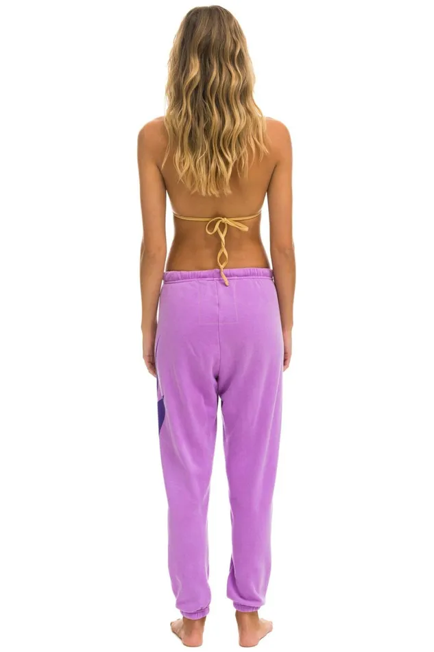 Women Bottoms Aviator Nation BOLT SWEATPANTS 8211 NEON PURPLE PURPLE Women Bottoms Aviator Nation BOLT SWEATPANTS 8211 NEON PURPLE PURPLE