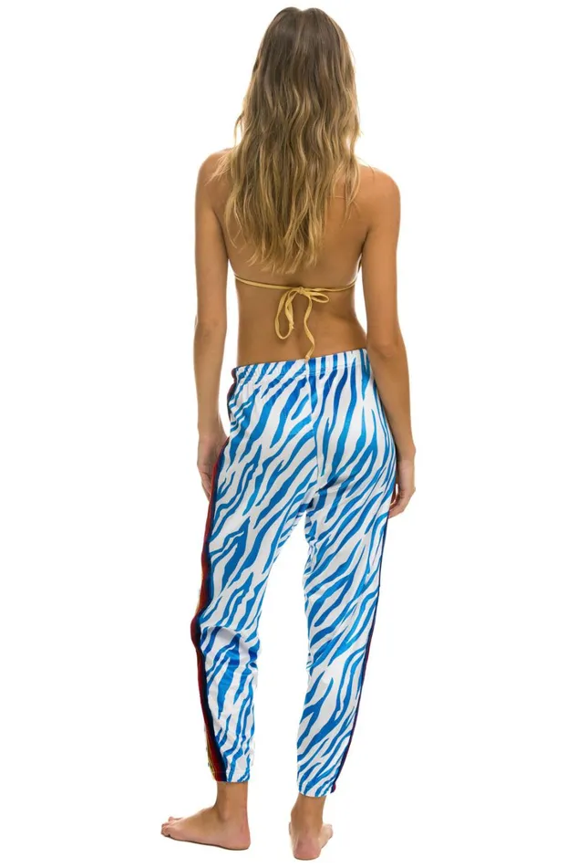 Women Bottoms Aviator Nation CLASSIC VELVET SWEATPANTS 8211 BLUE TIGER Women Bottoms Aviator Nation CLASSIC VELVET SWEATPANTS 8211 BLUE TIGER