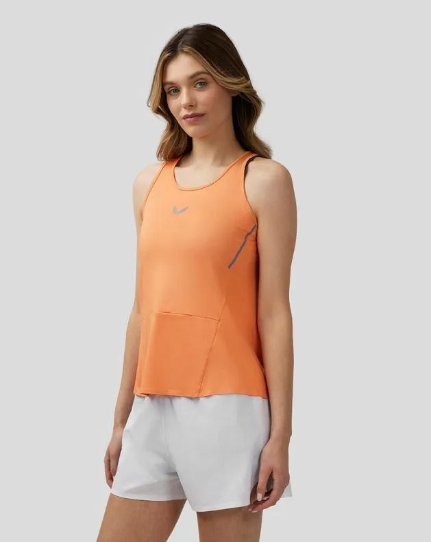 Women Castore Tops WoApex Lightweight Panelled Tank Top 8211 Dusty Orange