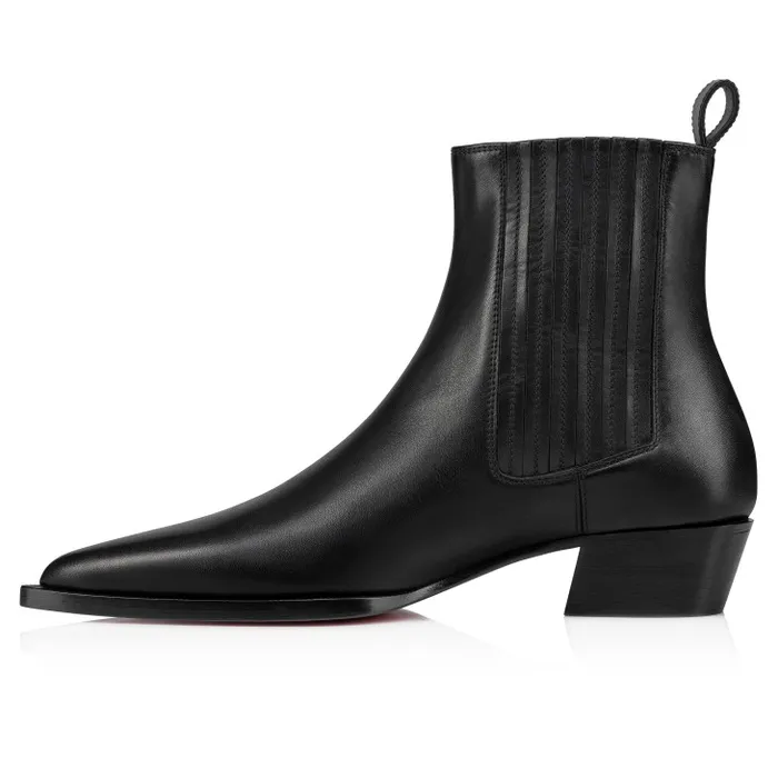 Women Cheliviss Low Boots 8211 Calf Leather 8211 Black Christian Louboutin Boots