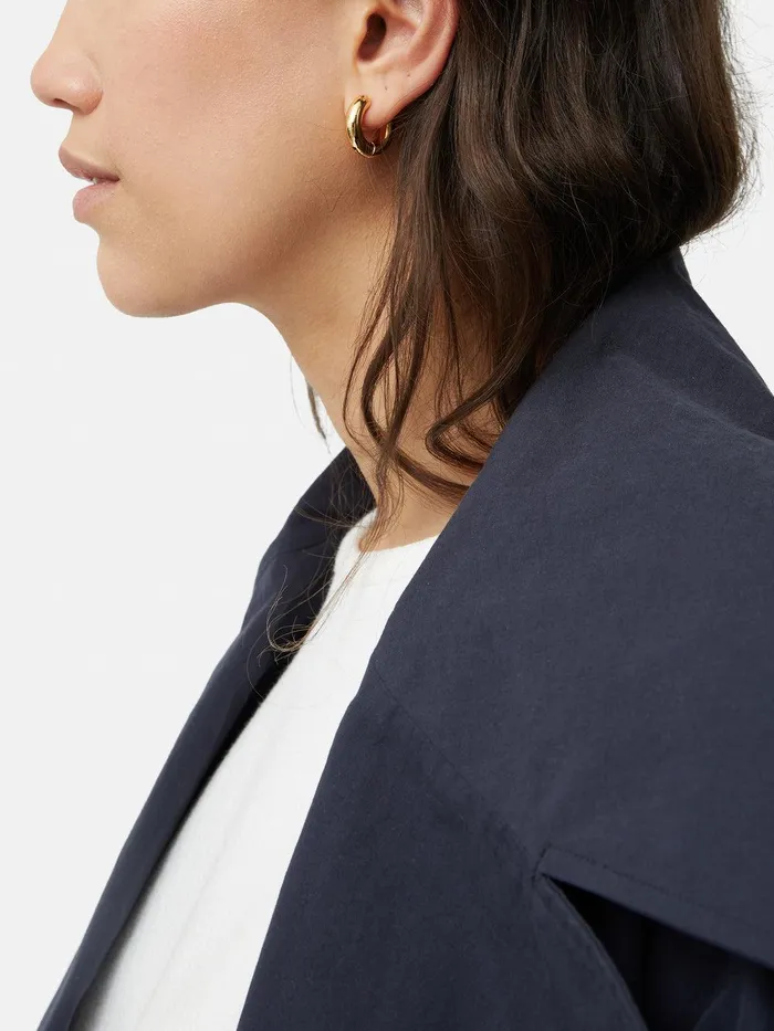 Women Chubby Hoop Earrings Gold Jigsaw Jewellery