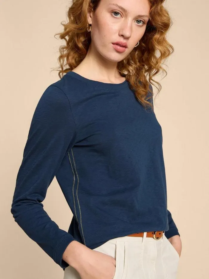 Women CLARA LS TEE Dark Navy White Stuff Tops and Tees Women CLARA LS TEE Dark Navy White Stuff Tops and Tees