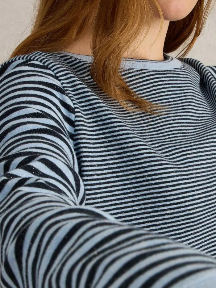 Women CLARA SPARKLE LS TEE Blue Multi White Stuff Tops and Tees Women CLARA SPARKLE LS TEE Blue Multi White Stuff Tops and Tees