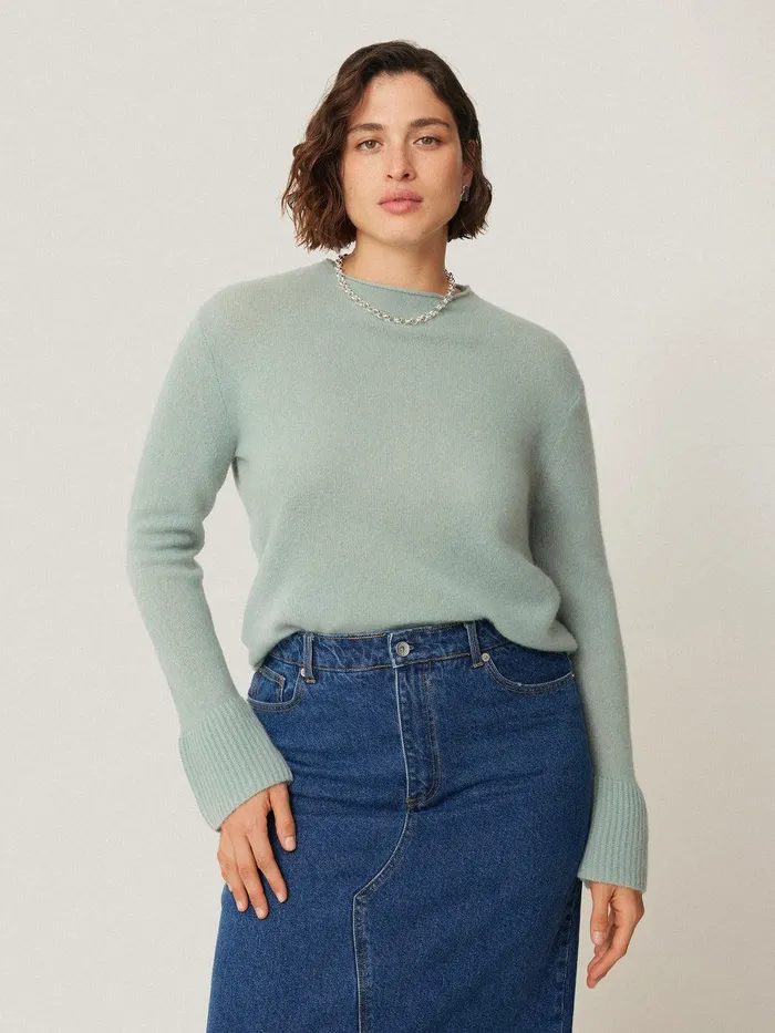 Women Cloud Cashmere Eldon Jumper Blue Haze Jigsaw Knitwear and Cashmere