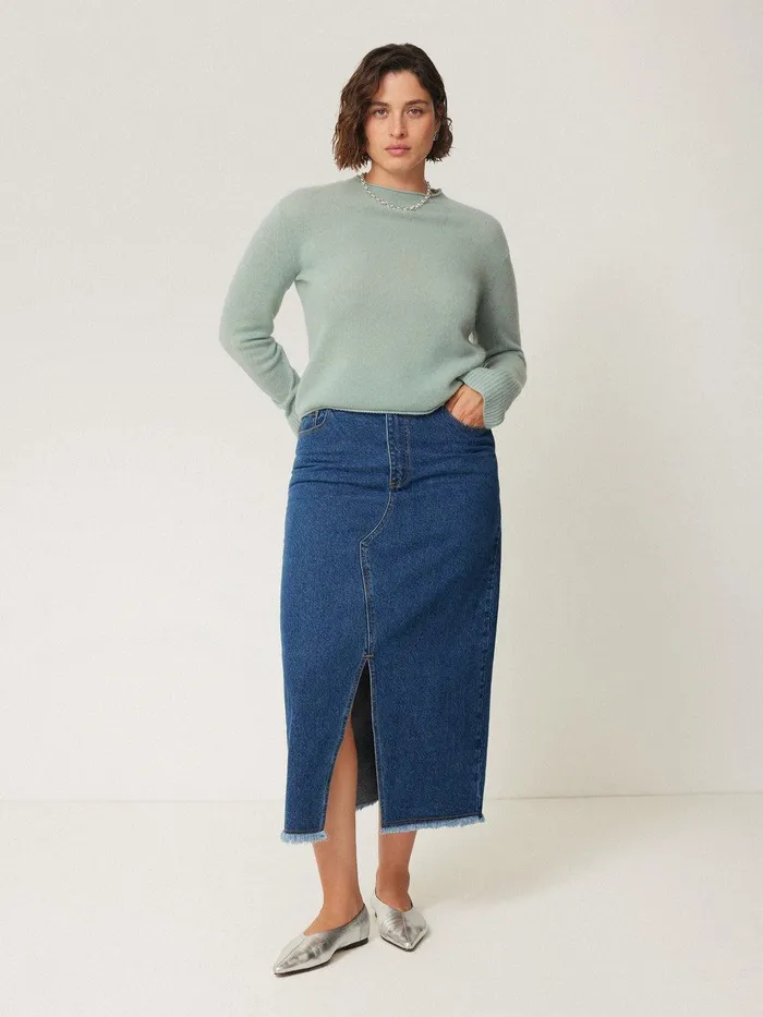 Women Cloud Cashmere Eldon Jumper Blue Haze Jigsaw Knitwear and Cashmere