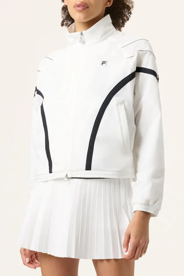Women Coats and Jackets Fila Tennis Jacket 110 Off White Women Coats and Jackets Fila Tennis Jacket 110 Off White