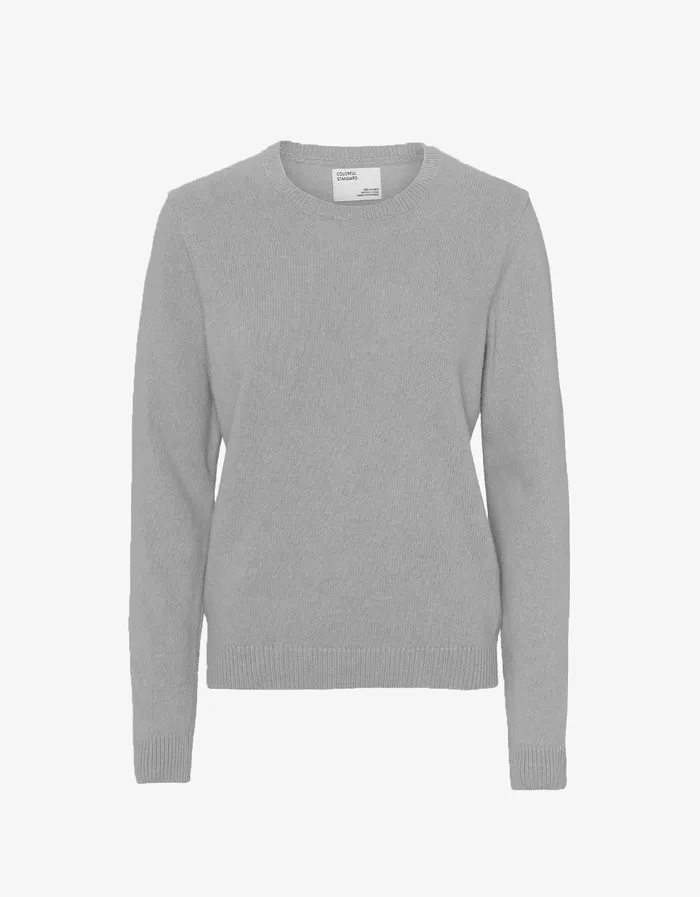 Women Colorfulstandard Women Classic Merino Wool Crew 8211 Heather Grey Knit Sweaters