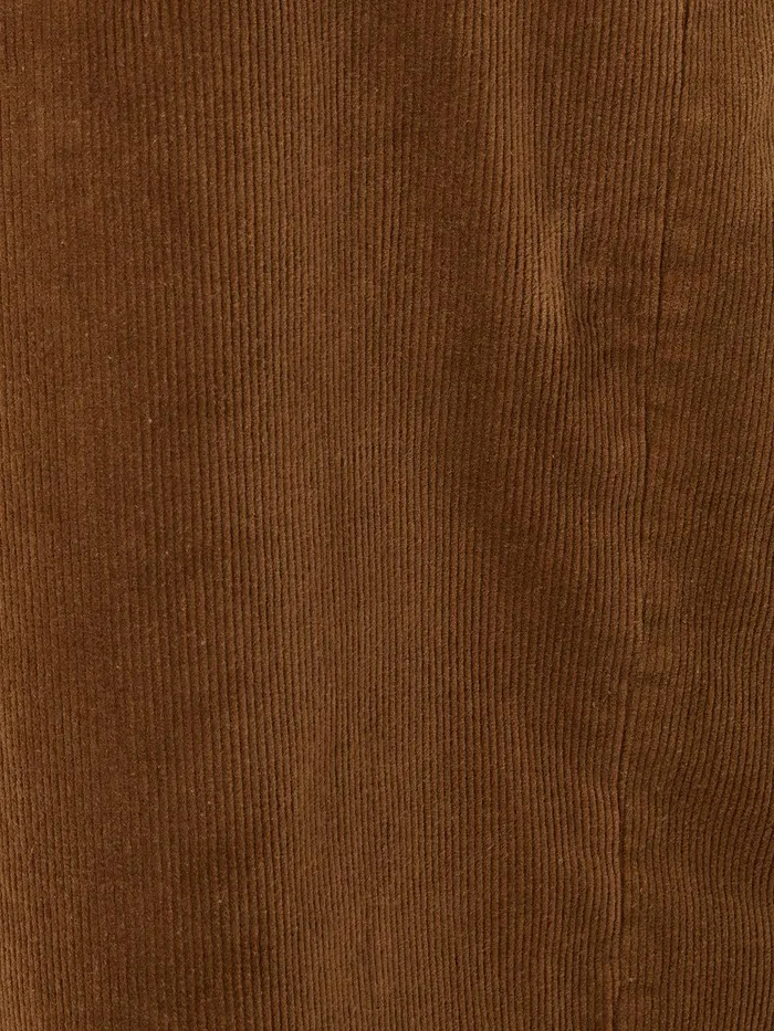 Women Corduroy Pleat Trouser Brown Jigsaw Trousers
