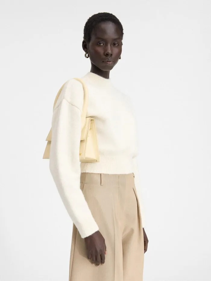 Women Crossbody and Handbags JACQUEMUS The Large Chiquito Ivory