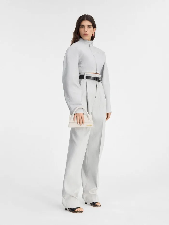 Women Crossbody and Handbags JACQUEMUS The Long Chiquito Light Greige Women Crossbody and Handbags JACQUEMUS The Long Chiquito Light Greige