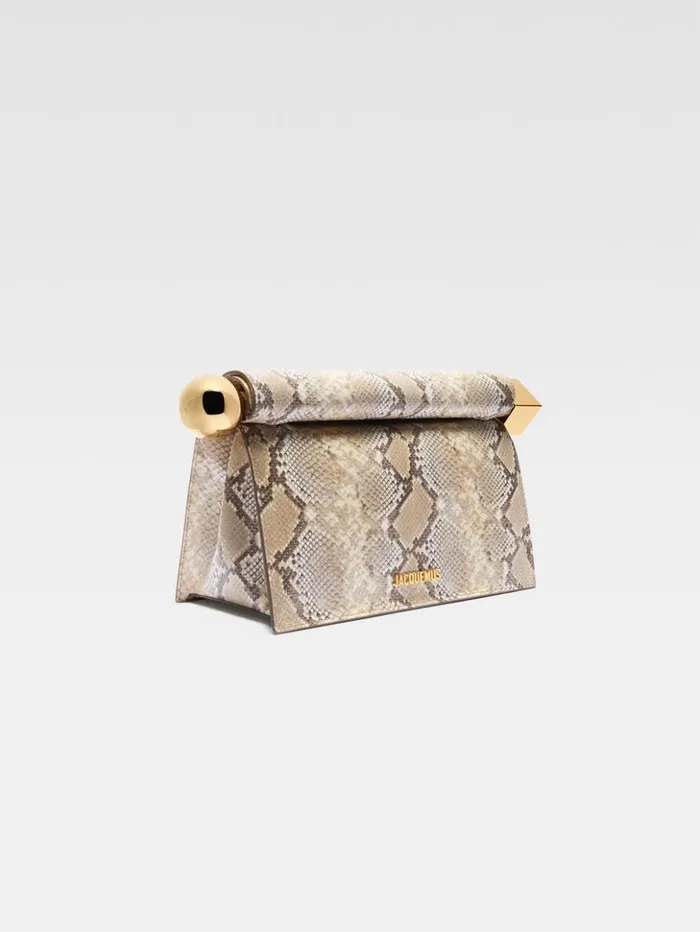 Women Crossbody and Handbags JACQUEMUS The Rond Carr Clutch Beige