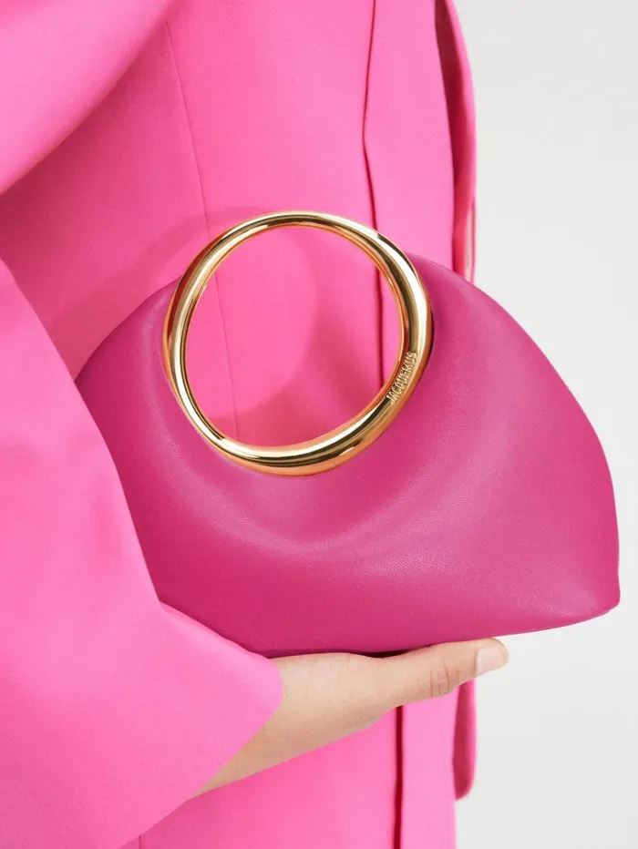 Women Crossbody and Handbags JACQUEMUS The Small Calino Dark Pink Women Crossbody and Handbags JACQUEMUS The Small Calino Dark Pink