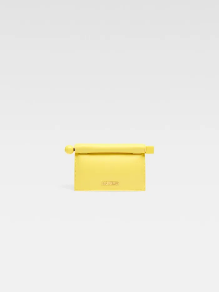 Women Crossbody and Handbags JACQUEMUS The Small Rond Carr Clutch Yellow