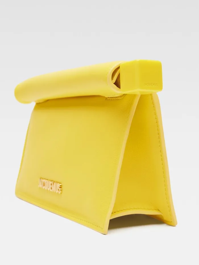 Women Crossbody and Handbags JACQUEMUS The Small Rond Carr Clutch Yellow Women Crossbody and Handbags JACQUEMUS The Small Rond Carr Clutch Yellow