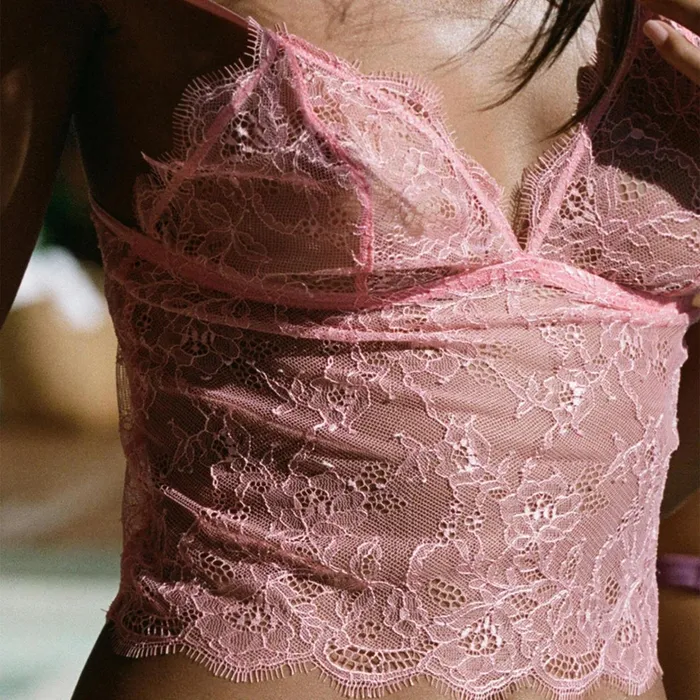 Women Cup A To D Love Stories Dawn Long Bralette Pink